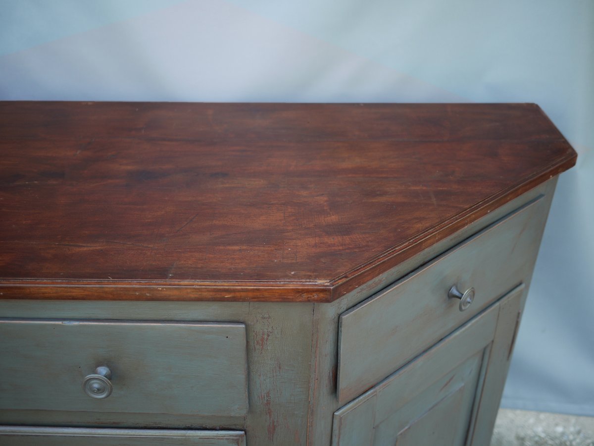 Credenza Italiana dipinta a quattro porte-photo-3