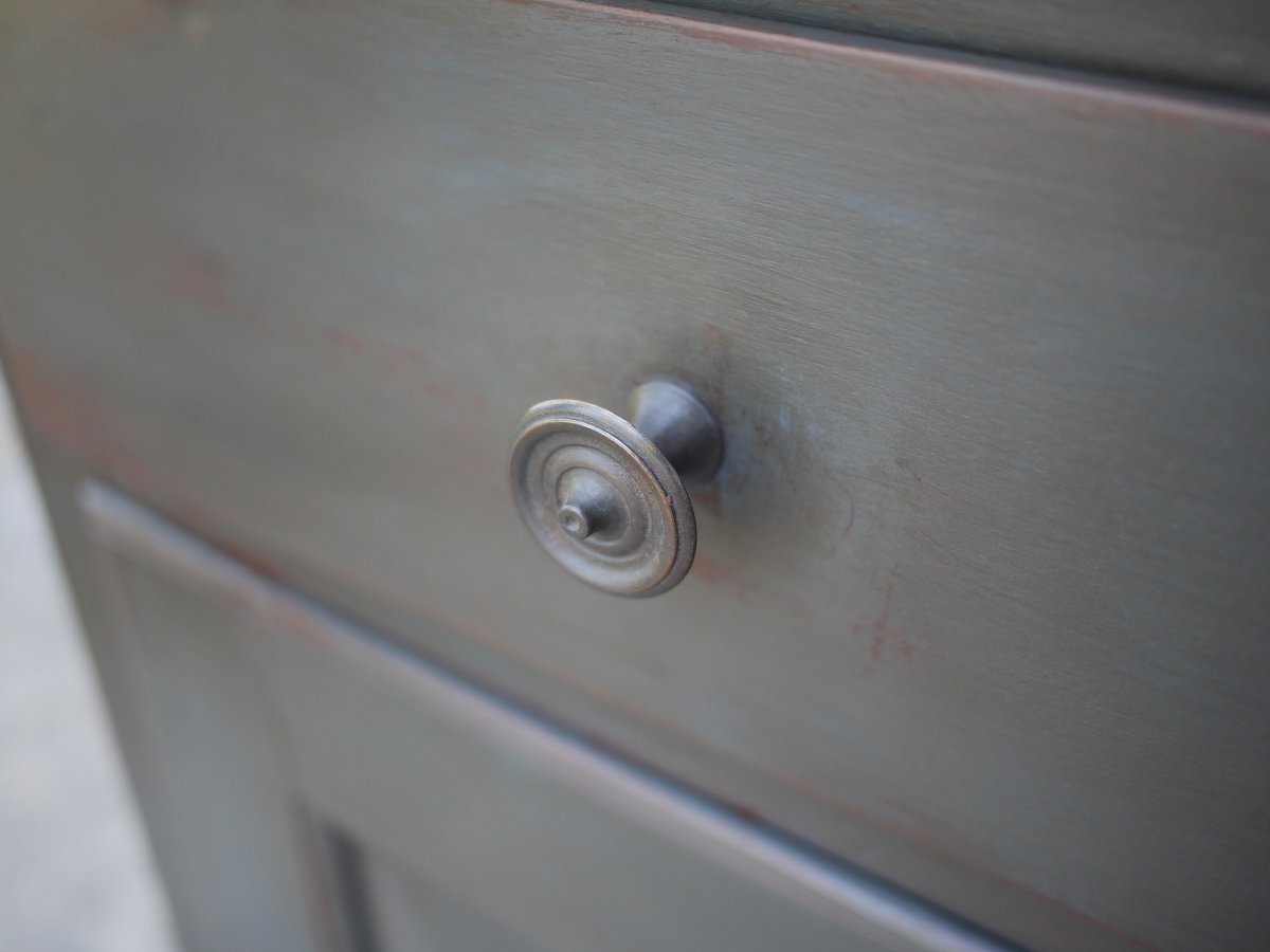Credenza Italiana dipinta a quattro porte-photo-5