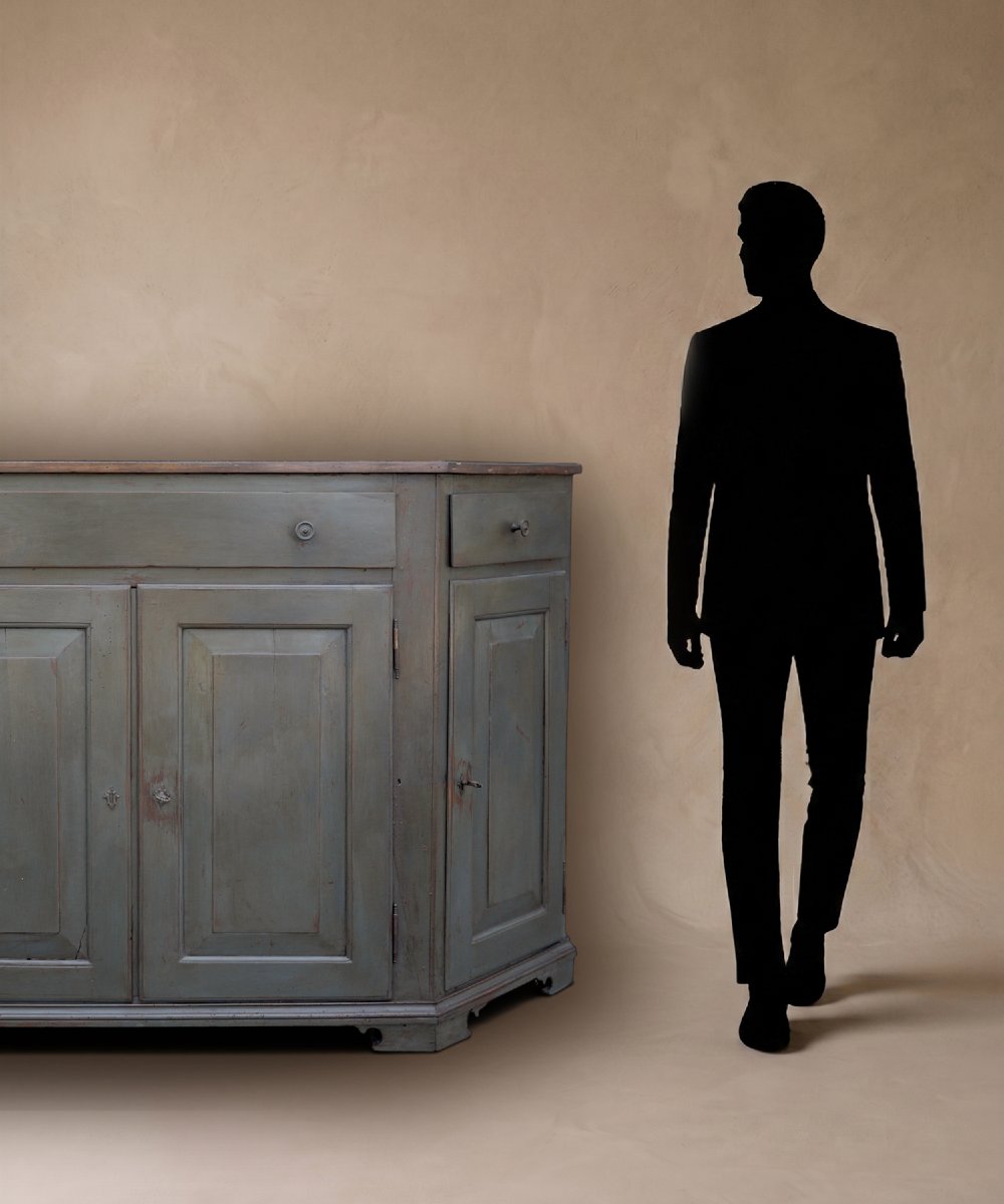Credenza Italiana dipinta a quattro porte-photo-7