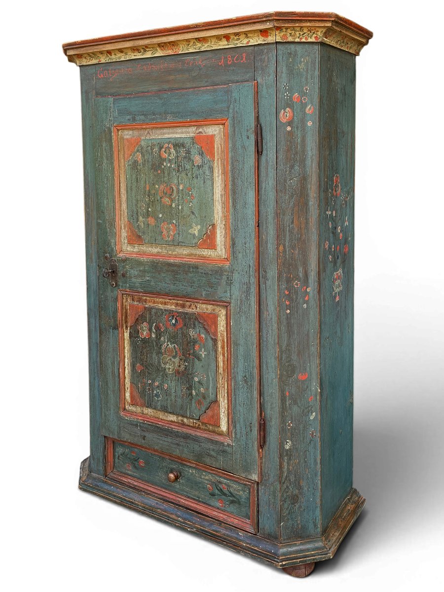 Armadio Dipinto Tirolese datato 1801-photo-2