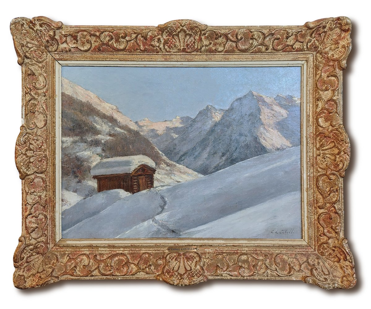 Paesaggio Innevato, Kloster Cavadurli, Silvretta, Svizzera