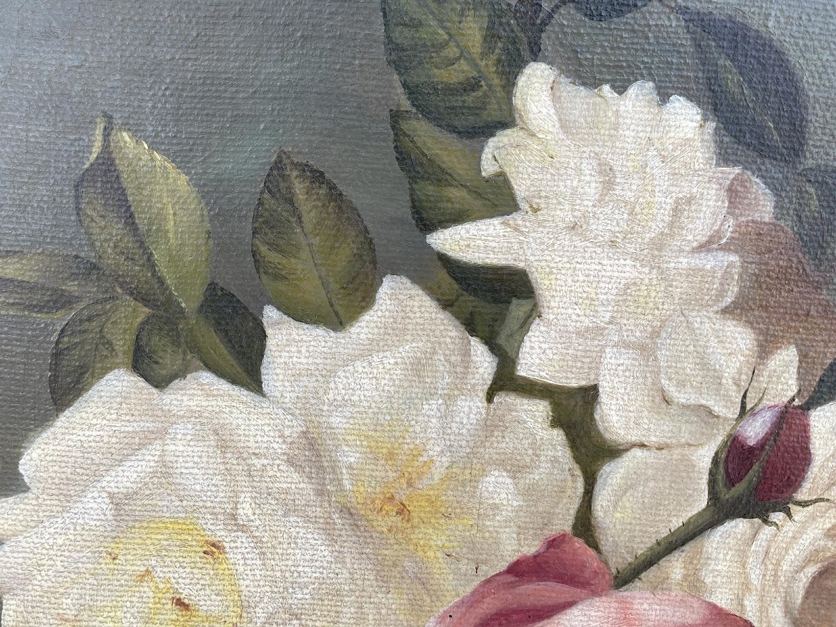 Natura morta con rose e frutta-photo-4