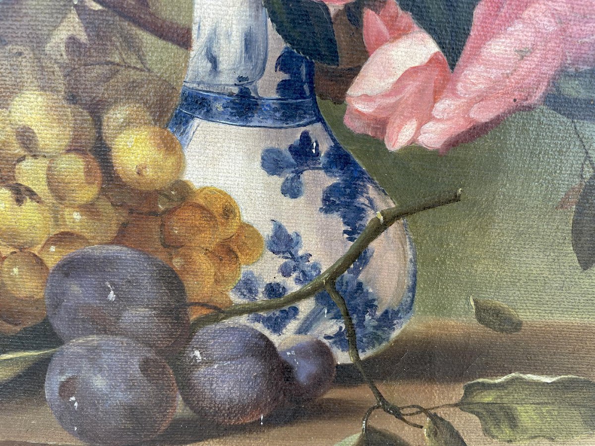 Natura morta con rose e frutta-photo-1