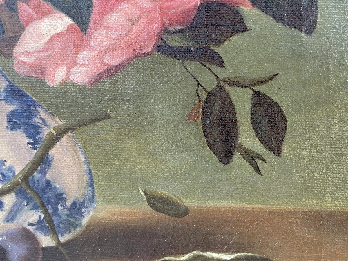 Natura morta con rose e frutta-photo-2