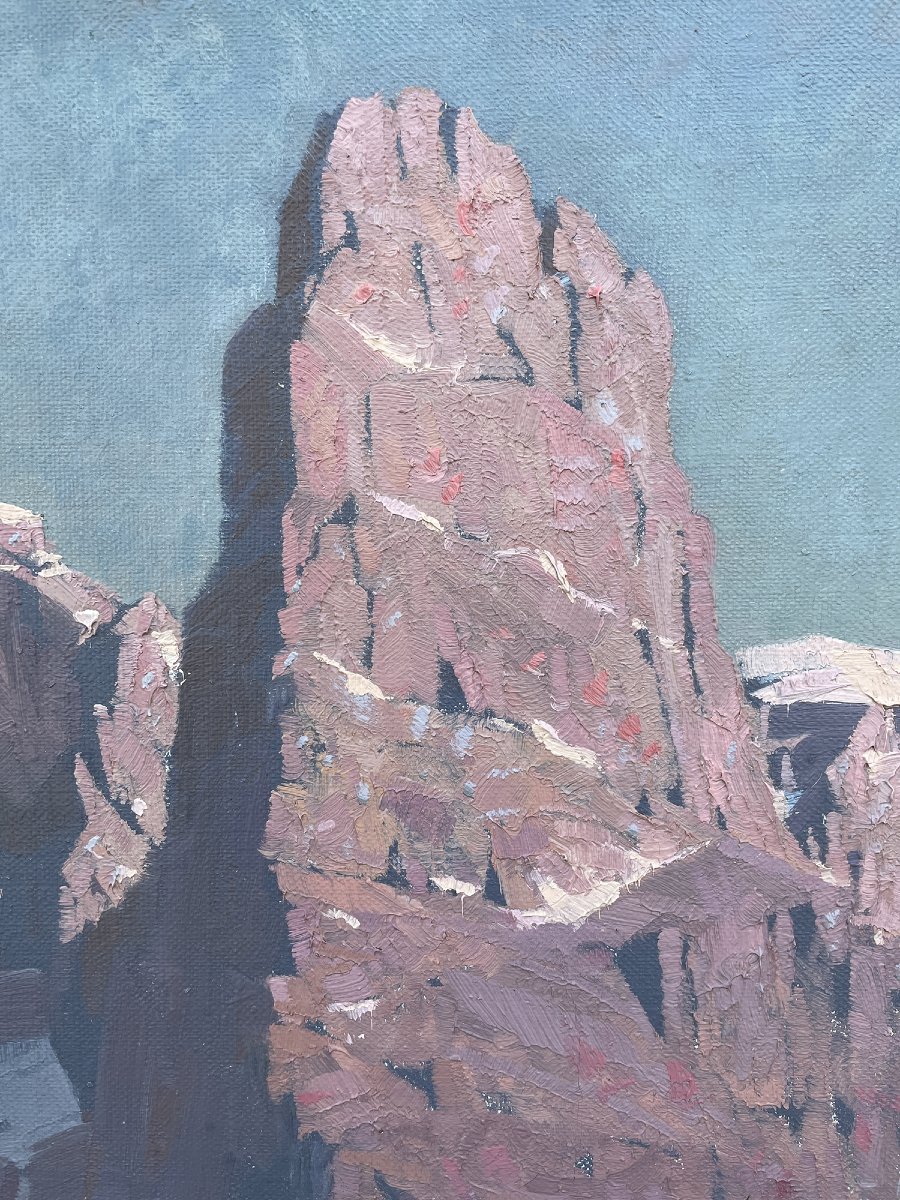Crozzon di Brenta, Olio su tela, 1930 circa, Dipinti Antichi-photo-4