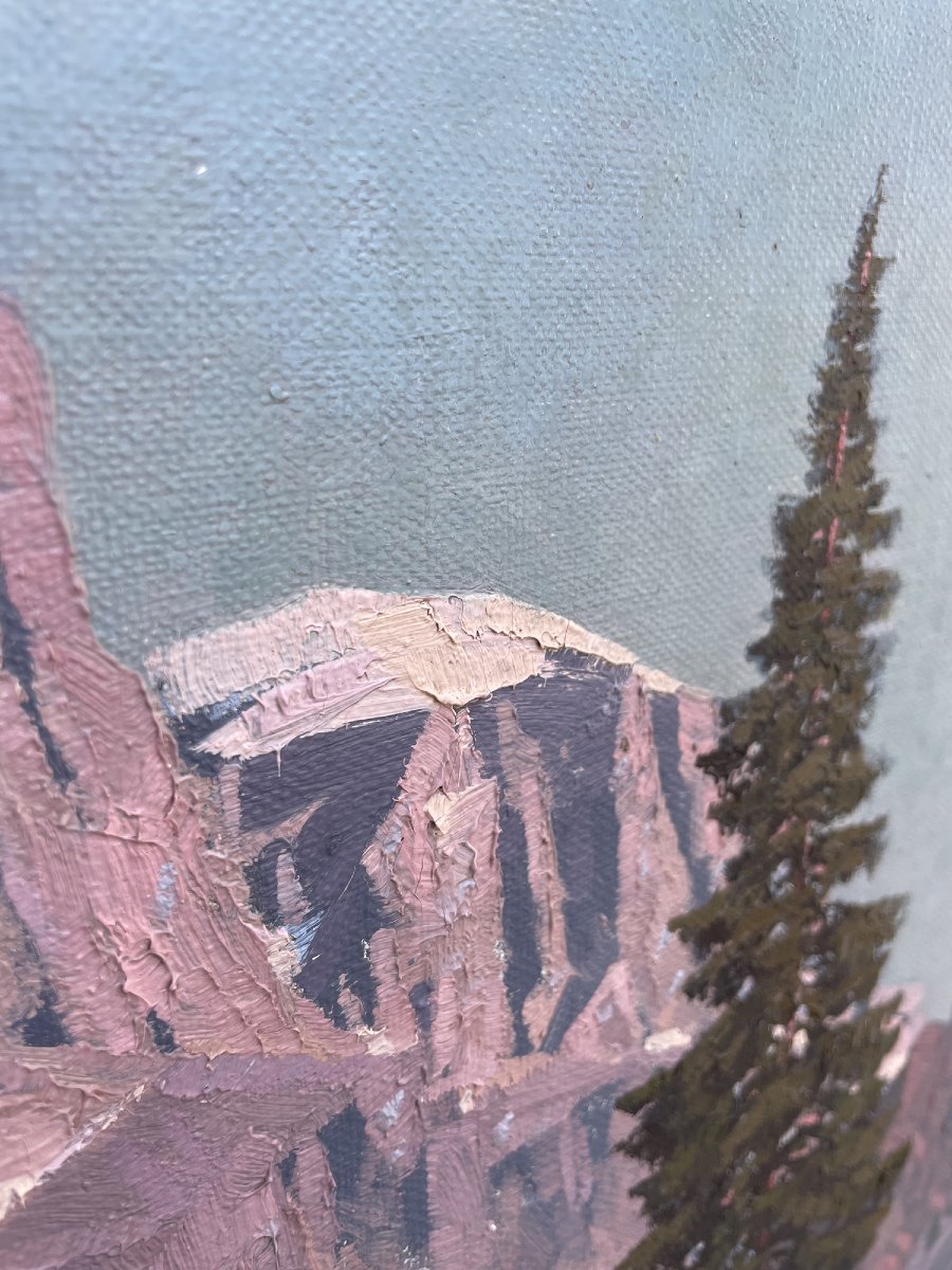 Crozzon di Brenta, Olio su tela, 1930 circa, Dipinti Antichi-photo-1