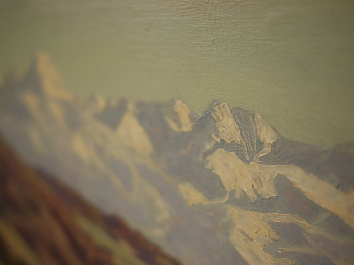 Paesaggio Alpino Estivo - Olio su tela -photo-4