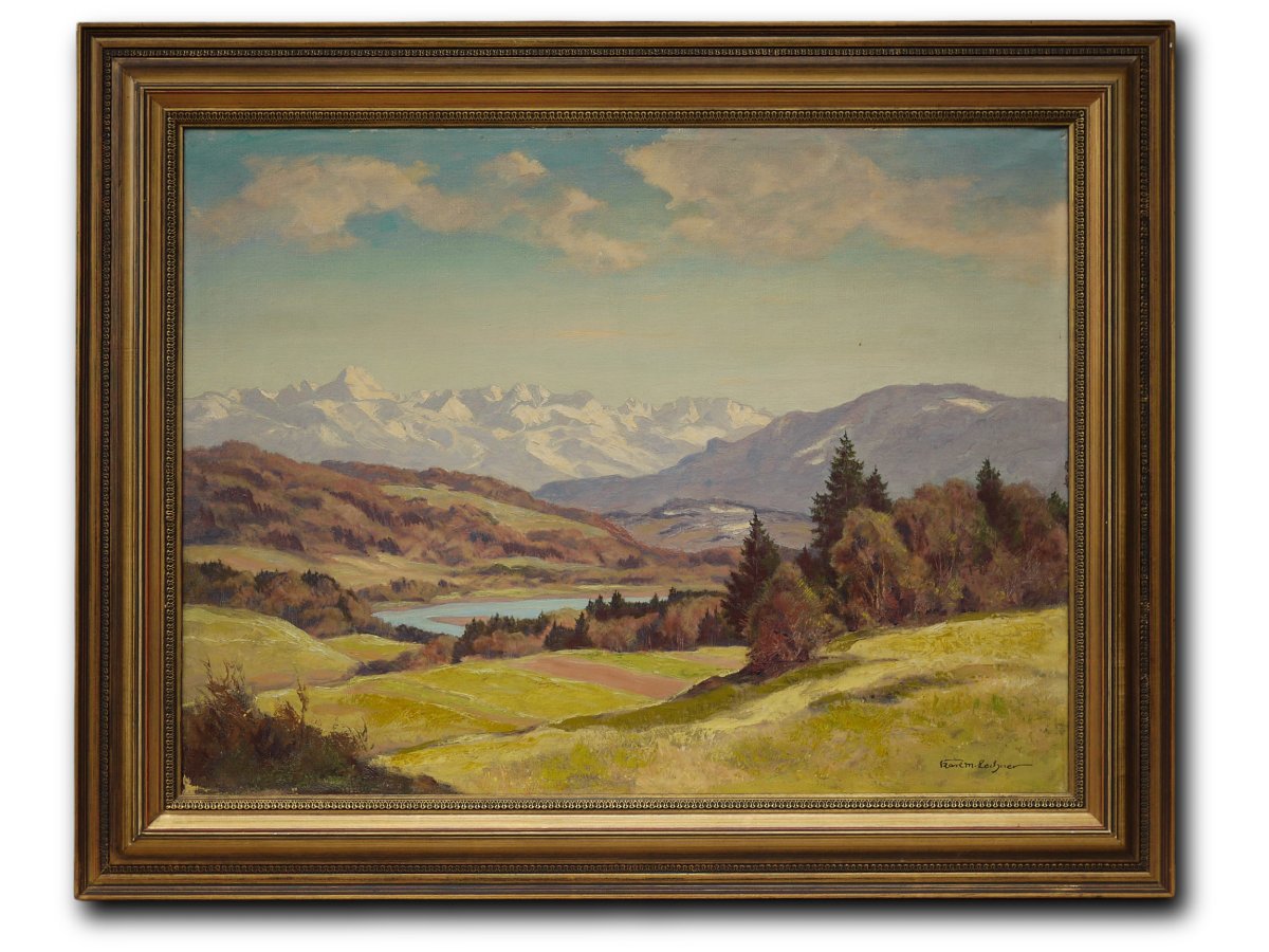 Paesaggio Alpino Estivo - Olio su tela -photo-6
