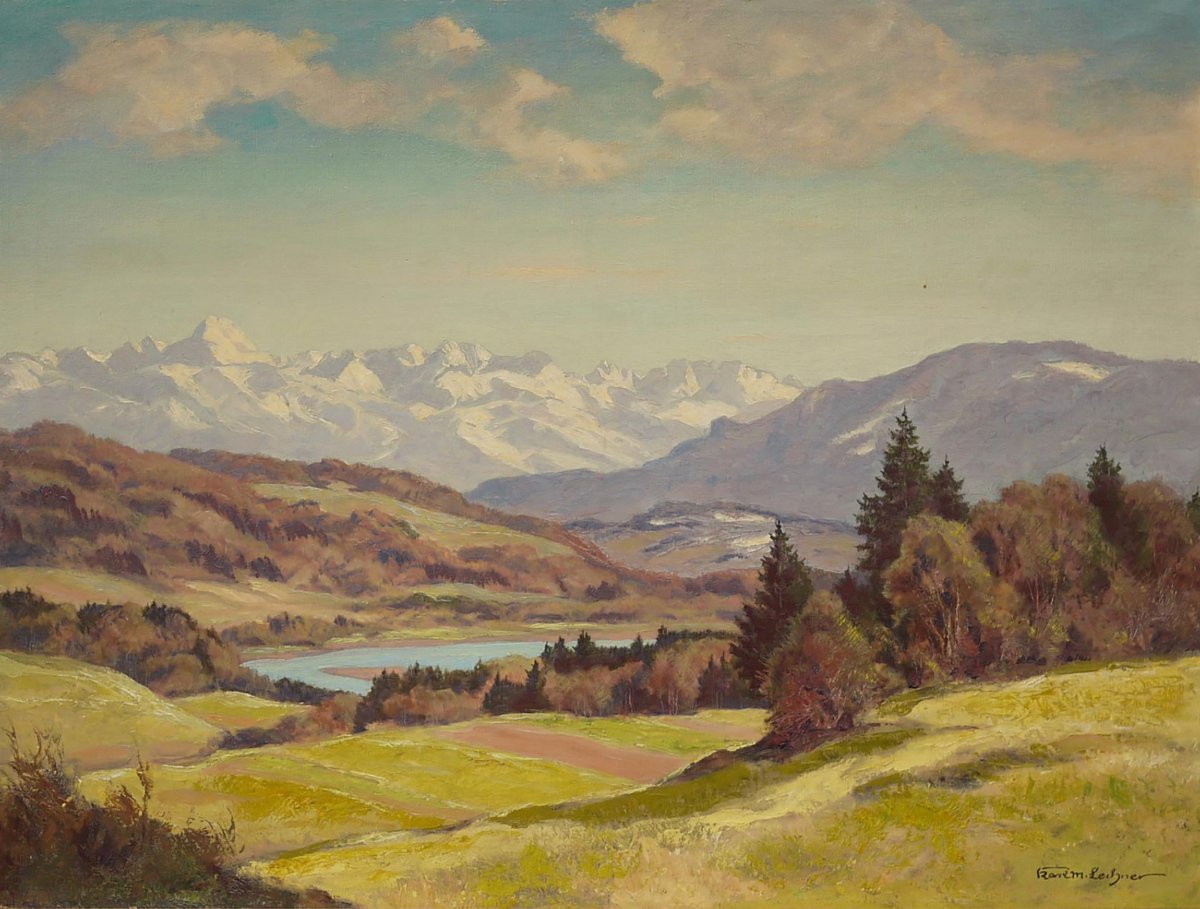 Paesaggio Alpino Estivo - Olio su tela 