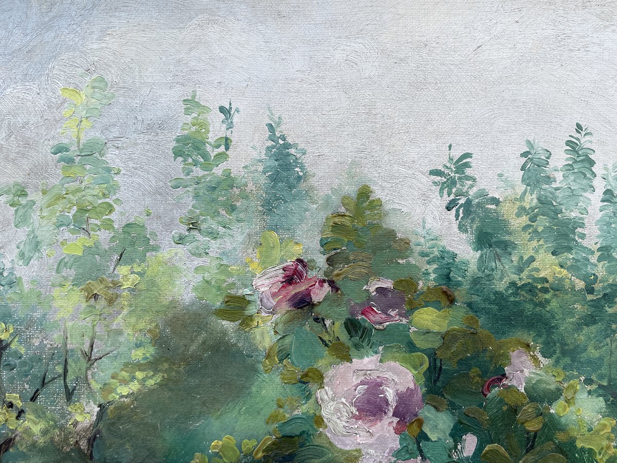 Giardino Fiorito – Alexandre Guelle – 1911 - olio su tela -photo-4