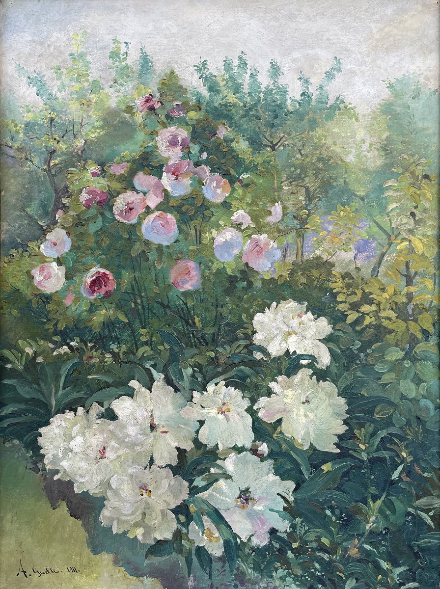 Giardino Fiorito – Alexandre Guelle – 1911 - olio su tela -photo-7