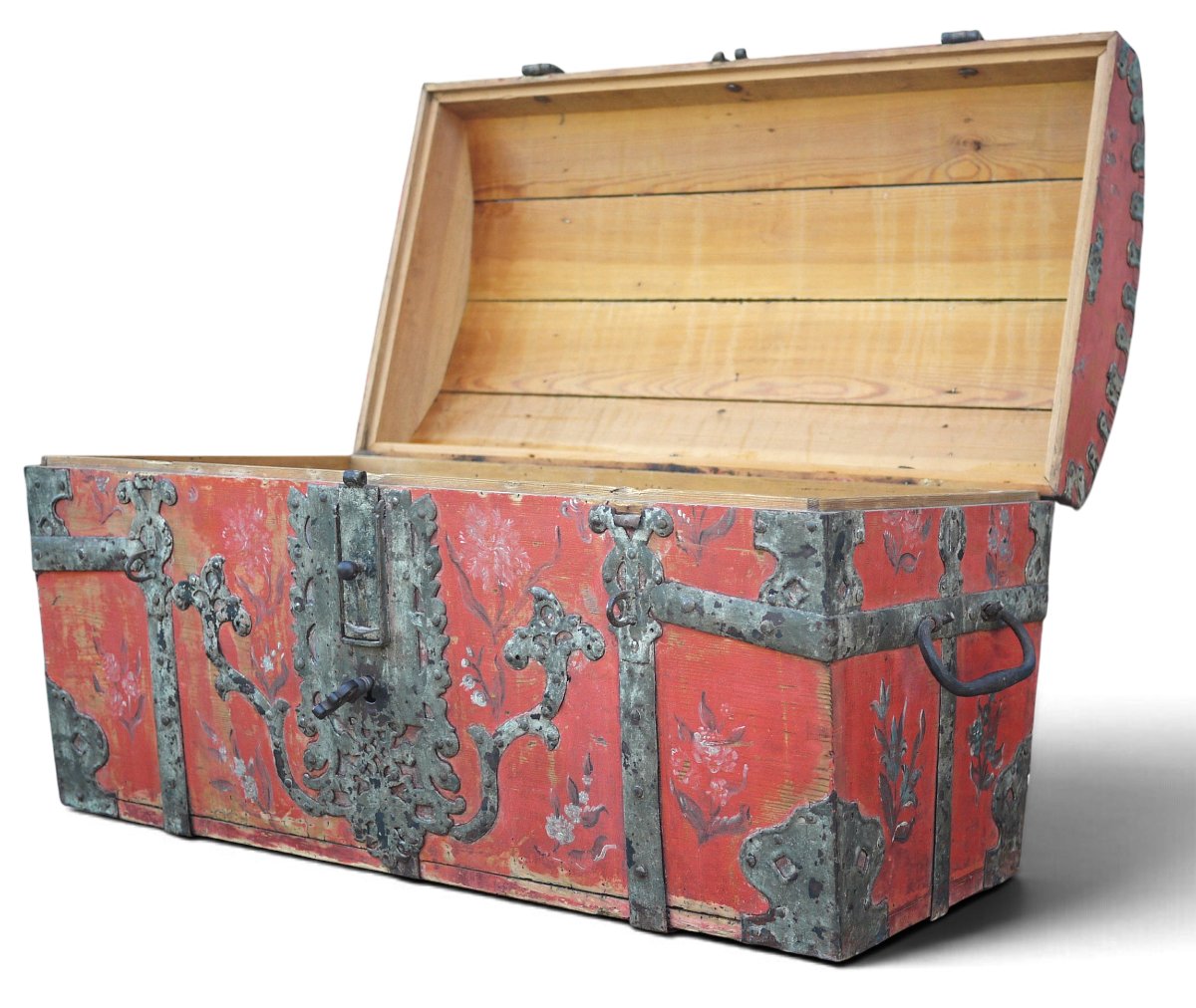 Baule dipinto datato 1704-photo-6