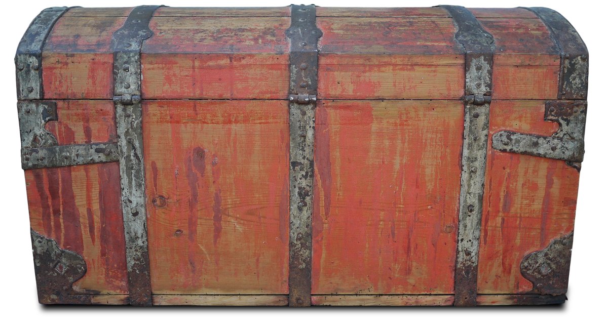 Baule dipinto datato 1704-photo-8