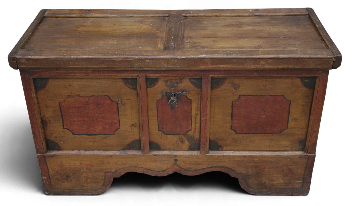 Cassapanca Tirolese in Abete Datata 1793-photo-3
