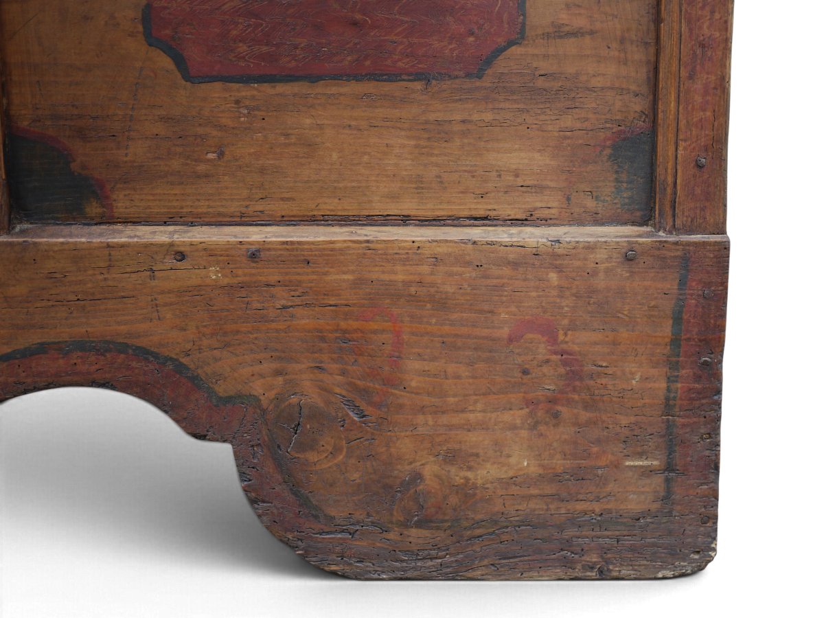 Cassapanca Tirolese in Abete Datata 1793-photo-2