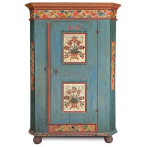 Armadio Tirolese Azzurro, 1750 circa 