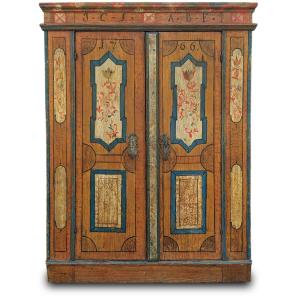 Armadio Dipinto con Fiori Datato 1766