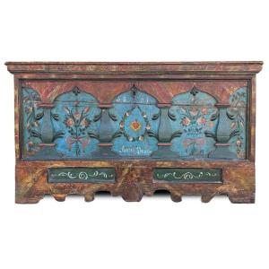 Cassapanca Dipinta Tirolese datata 1801 
