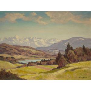 Paesaggio Alpino Estivo - Olio su tela