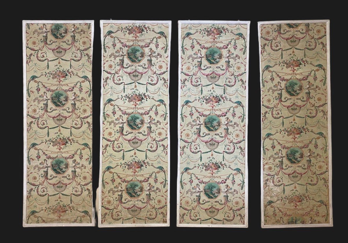 Quattro pannelli in papier peinte