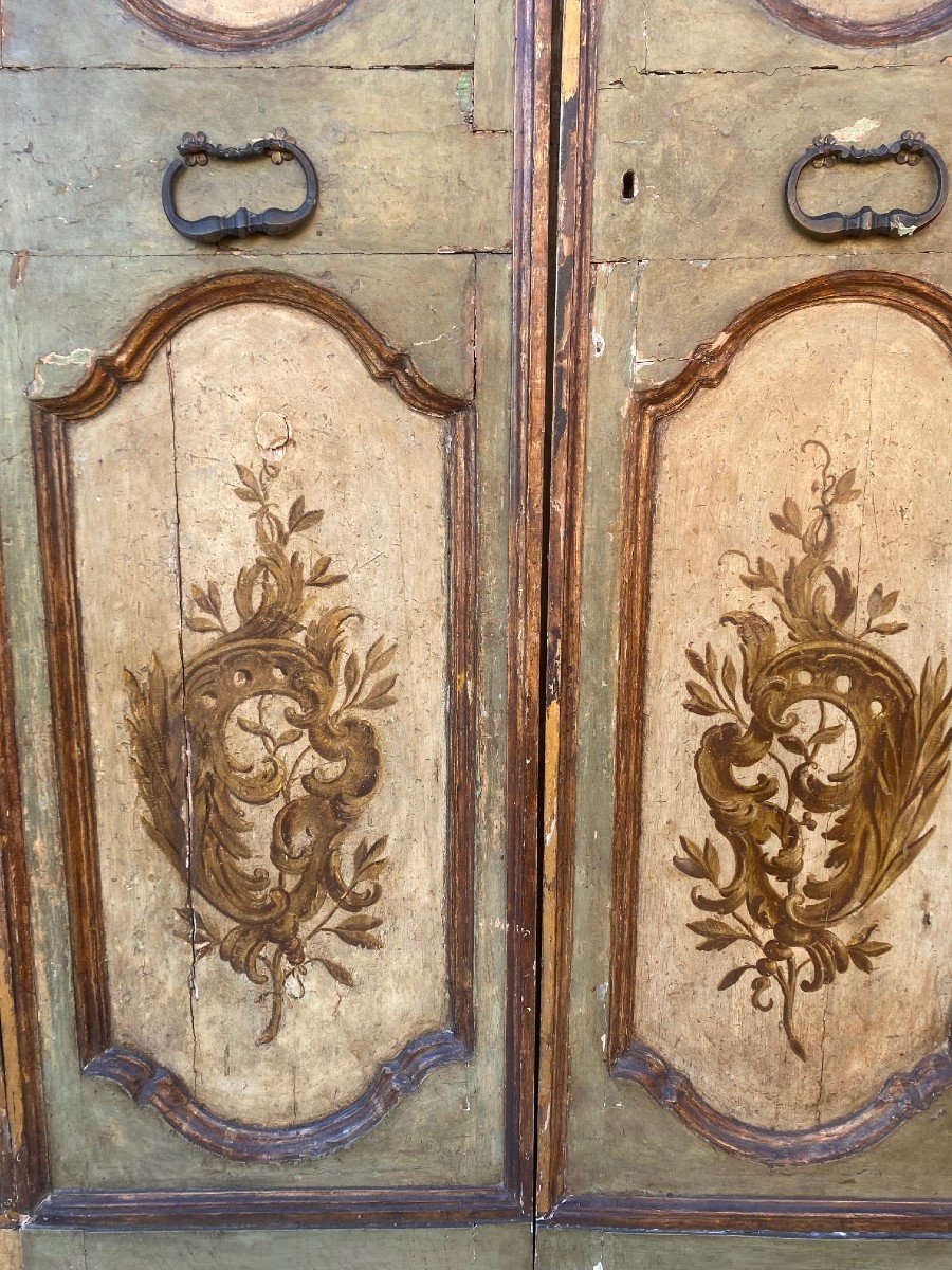Serie di 2 porte a 2 ante ciascuna in legno dipinto,Marche-photo-3