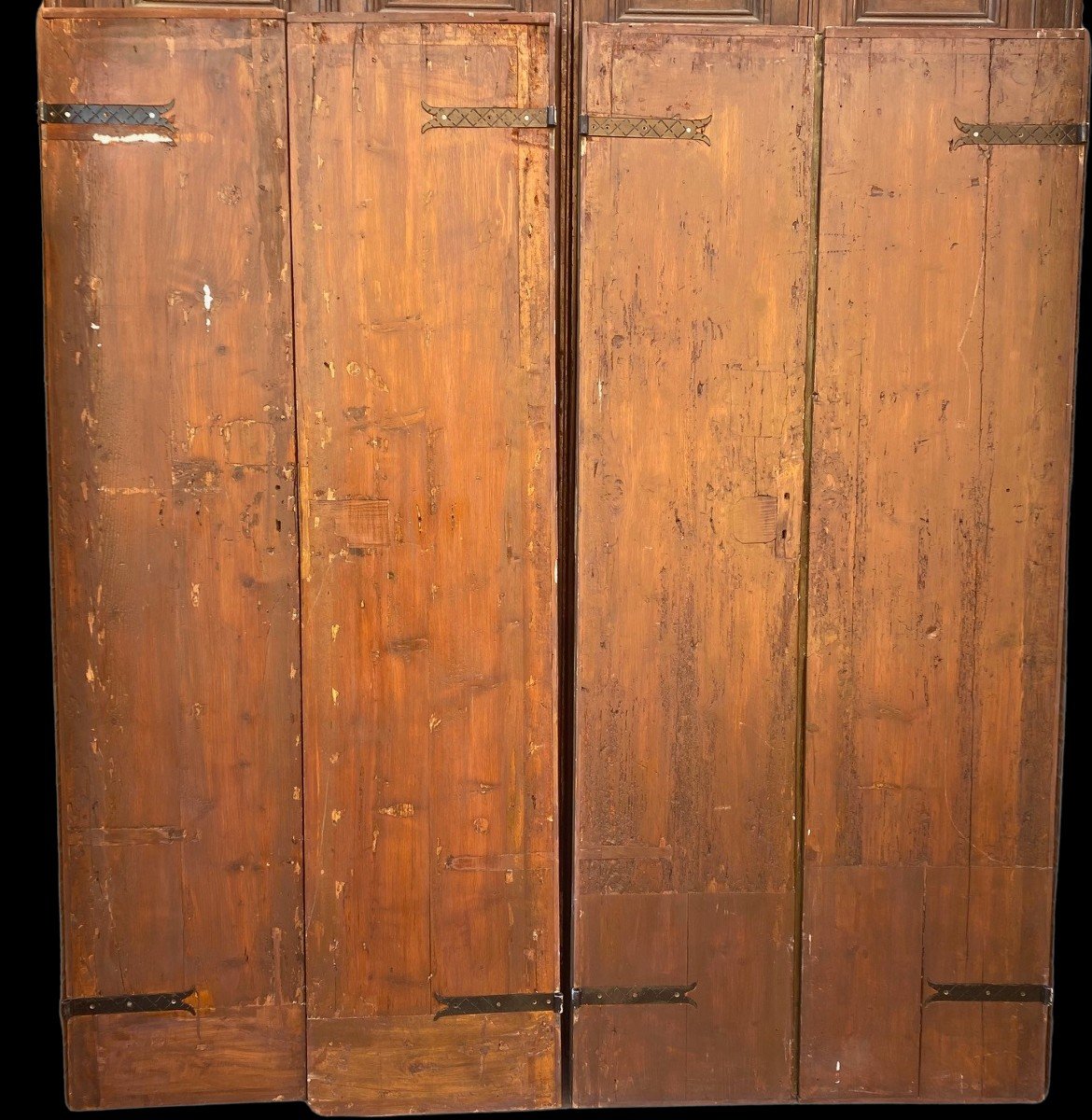 Serie di 2 porte a 2 ante ciascuna in legno dipinto,Marche-photo-2