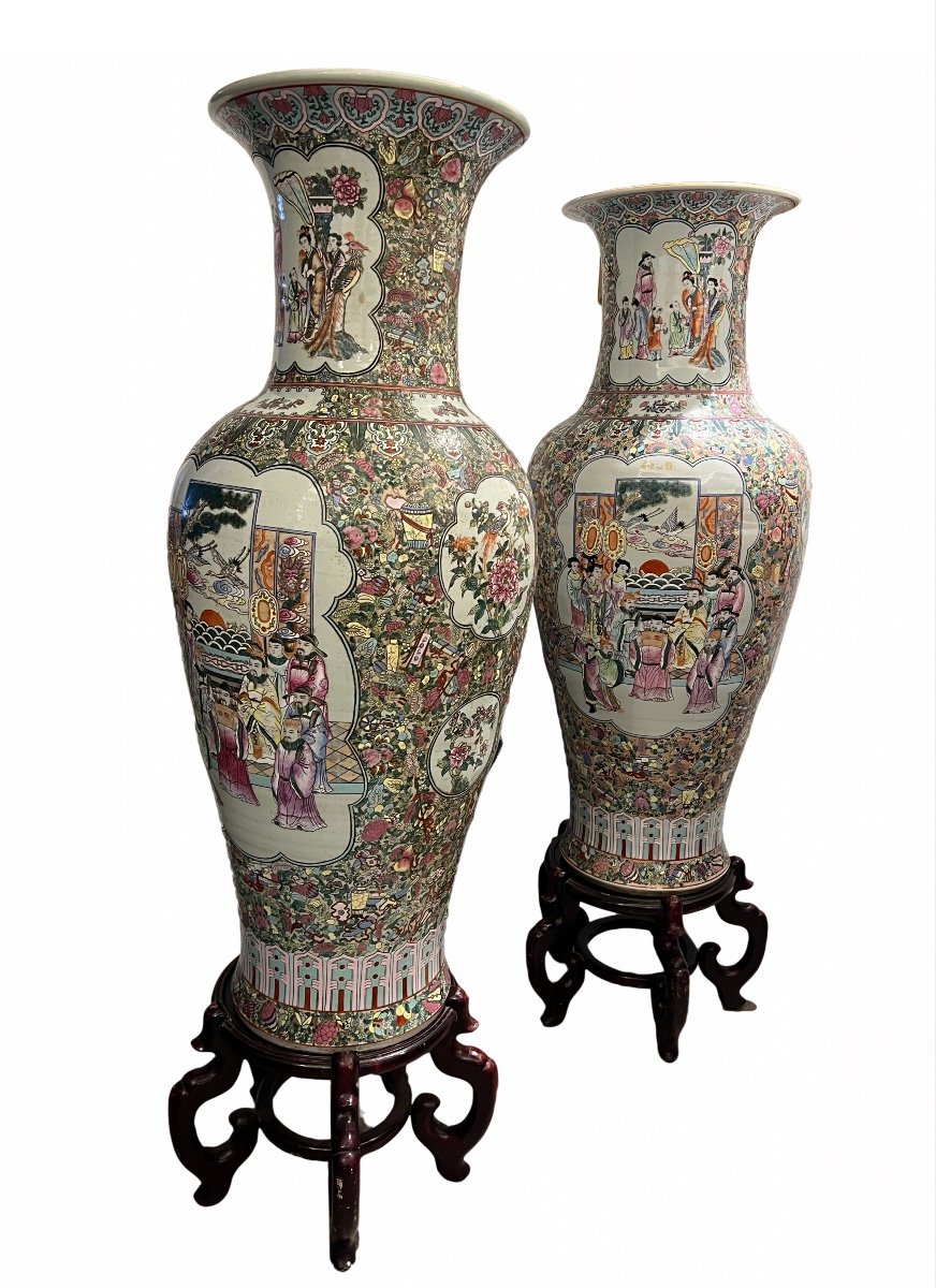 Coppia di grandi vasi cinesi