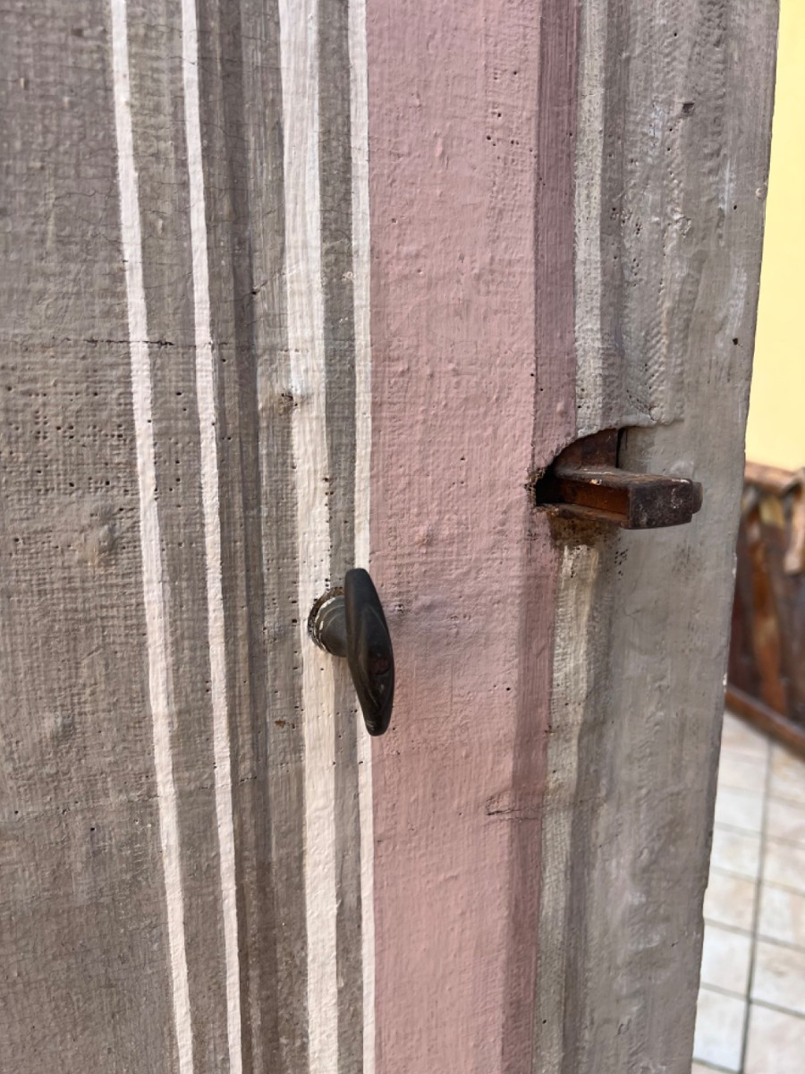 porta dipinta su tela su entrambe le facciate di origine toscana-photo-2