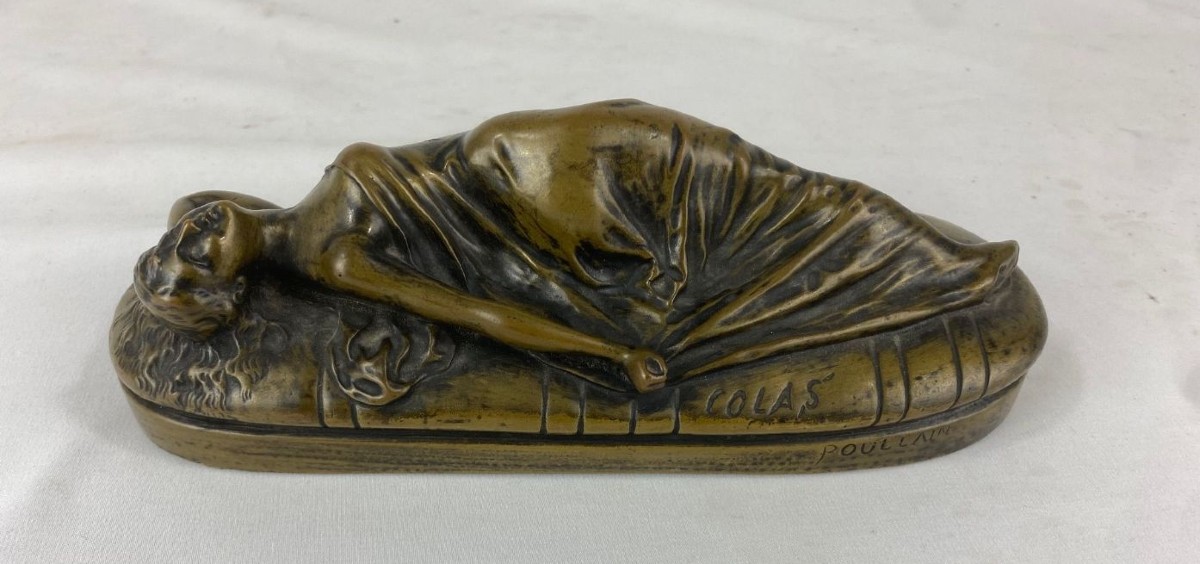 Scultura in bronzo firmata "Colas" e "Poullain"-photo-2