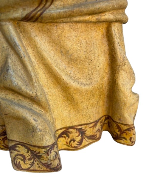Coppia di sculture raffiguranti moretti in legno laccato e dorato-photo-1