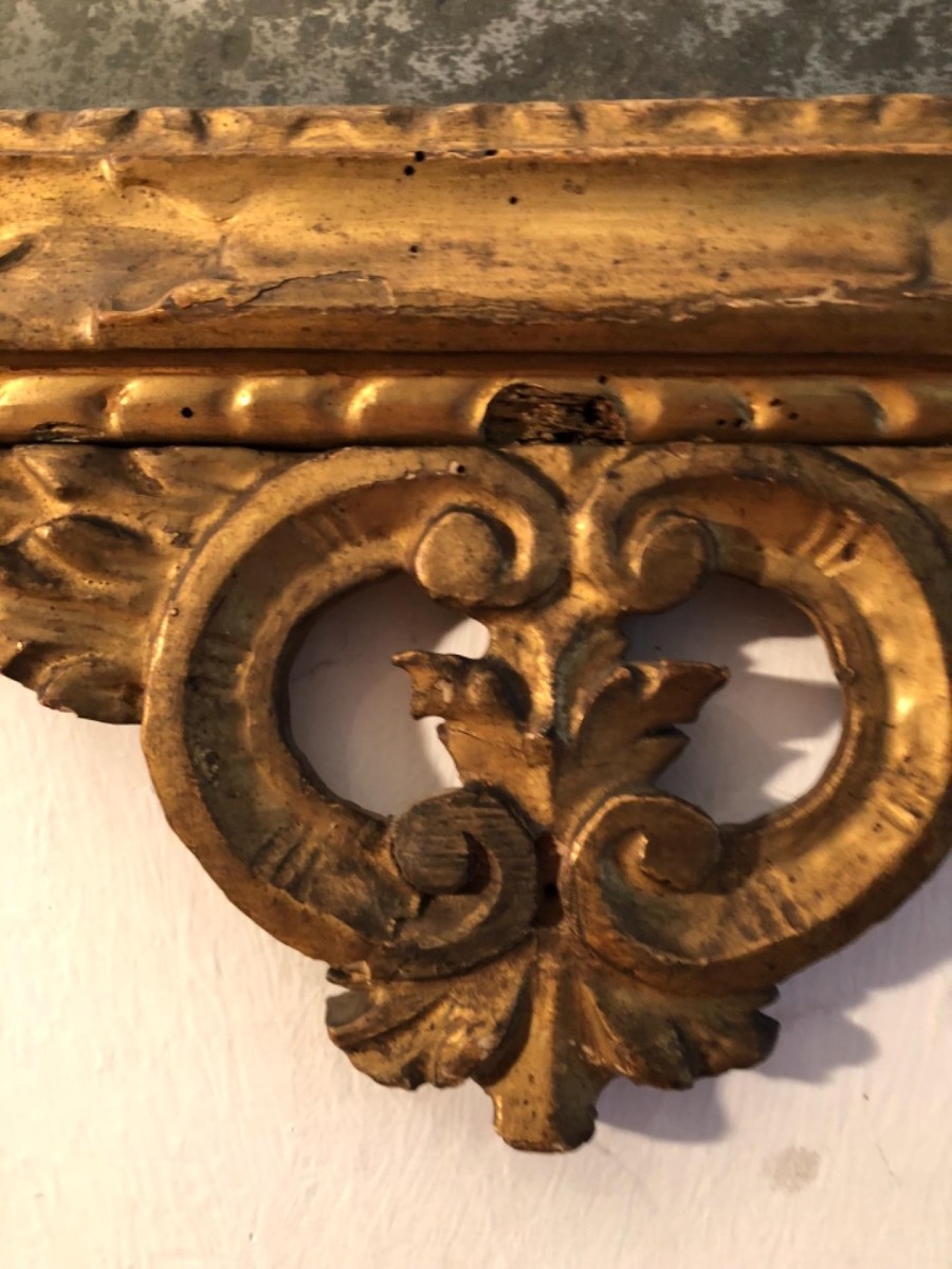 Specchiera in legno intagliato e dorato-photo-3