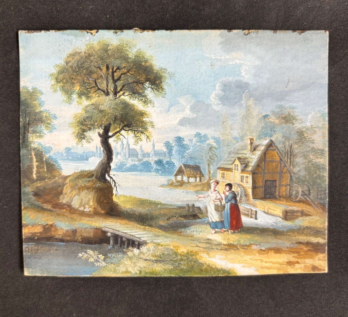 Coppia di piccoli dipinti su cartone-photo-3