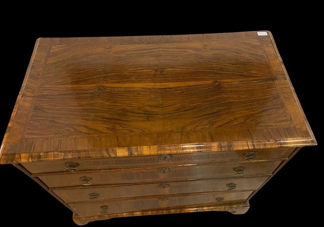 Piccolo comò inglese lastronato in palissandro-photo-3