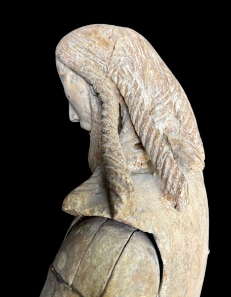 Scultura in legno laccato rfaffigurante Cristo, con braccia snodabili-photo-1