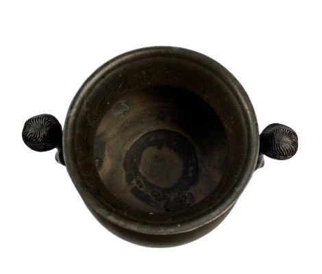 Brocca in bronzo con doppia impugnatura a figura umana-photo-4