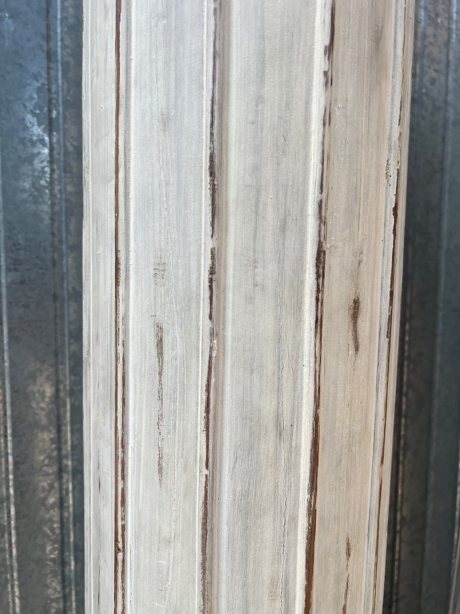 Quattro colonne in legno di teak laccato chiaro-photo-4