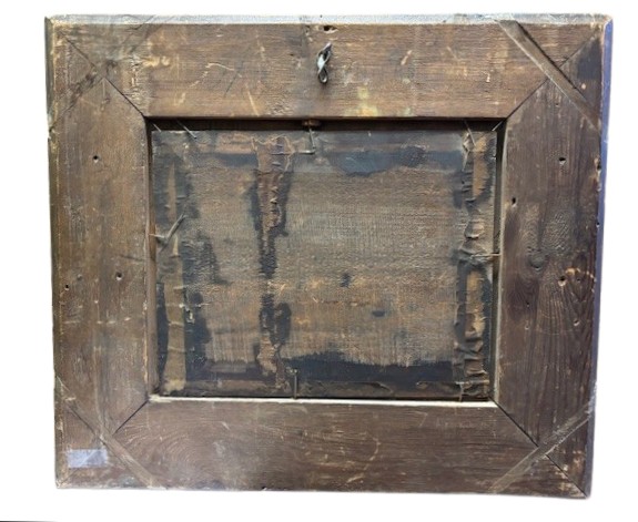 Dipinto fiammingo su tavola raffigurante paesaggio-photo-1