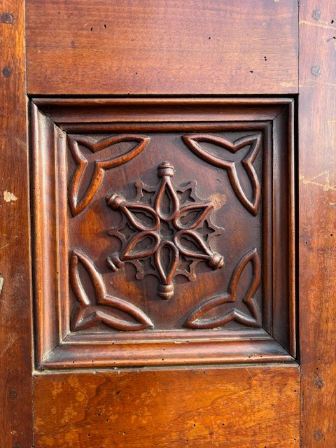 Coppia di porte in noce di provenienza lombarda-photo-3