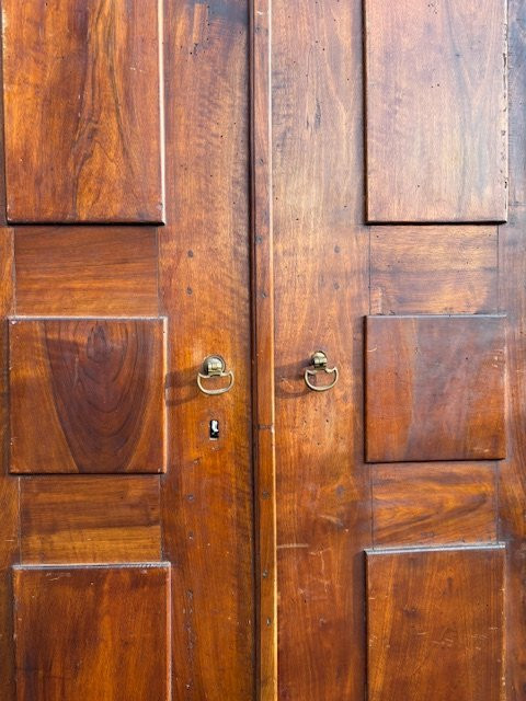 Coppia di porte in noce di provenienza lombarda-photo-3