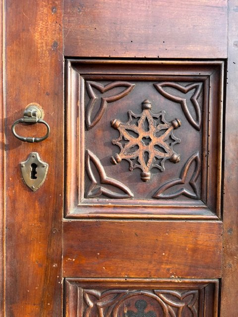 Coppia di porte in noce di provenienza lombarda-photo-7