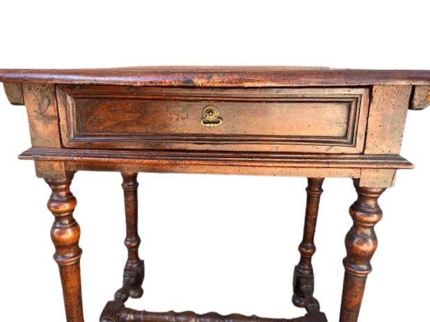 Consolle a rocchetto in noce di area emiliana-photo-3