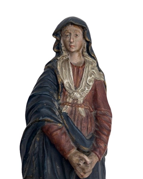 scultura in terracotta policroma di area emiliana raffigurante la Vergine-photo-2