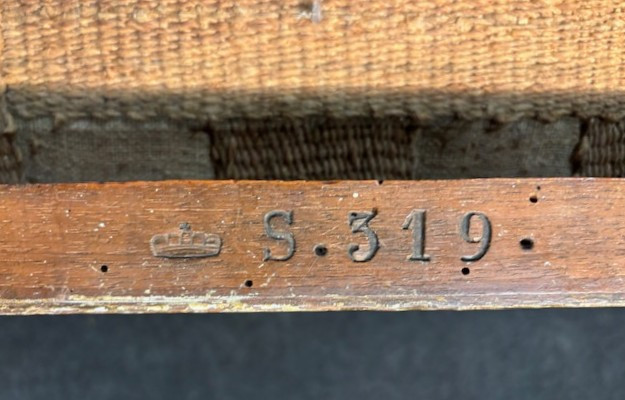 Panchetto neoclassico coi punzoni di Maria Luigia per il  Palazzo di Colorno -photo-1