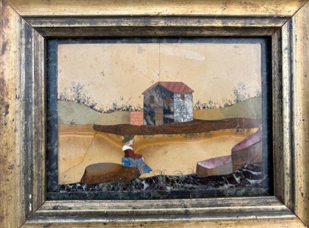 Coppia di formelle fiorentine in pietre dure -photo-2