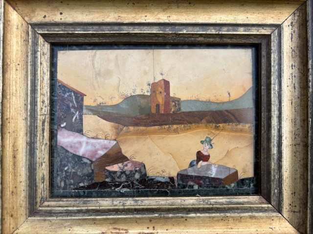 Coppia di formelle fiorentine in pietre dure -photo-3