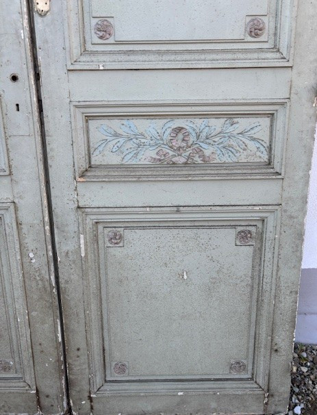 Grande porta francese con retro con specchi-photo-2