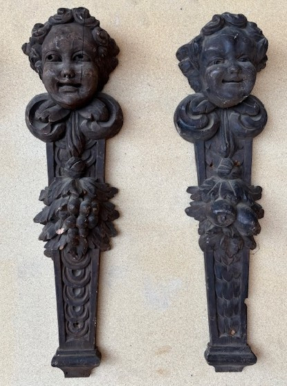 6 fregi scolpiti raffiguranti putti-photo-3