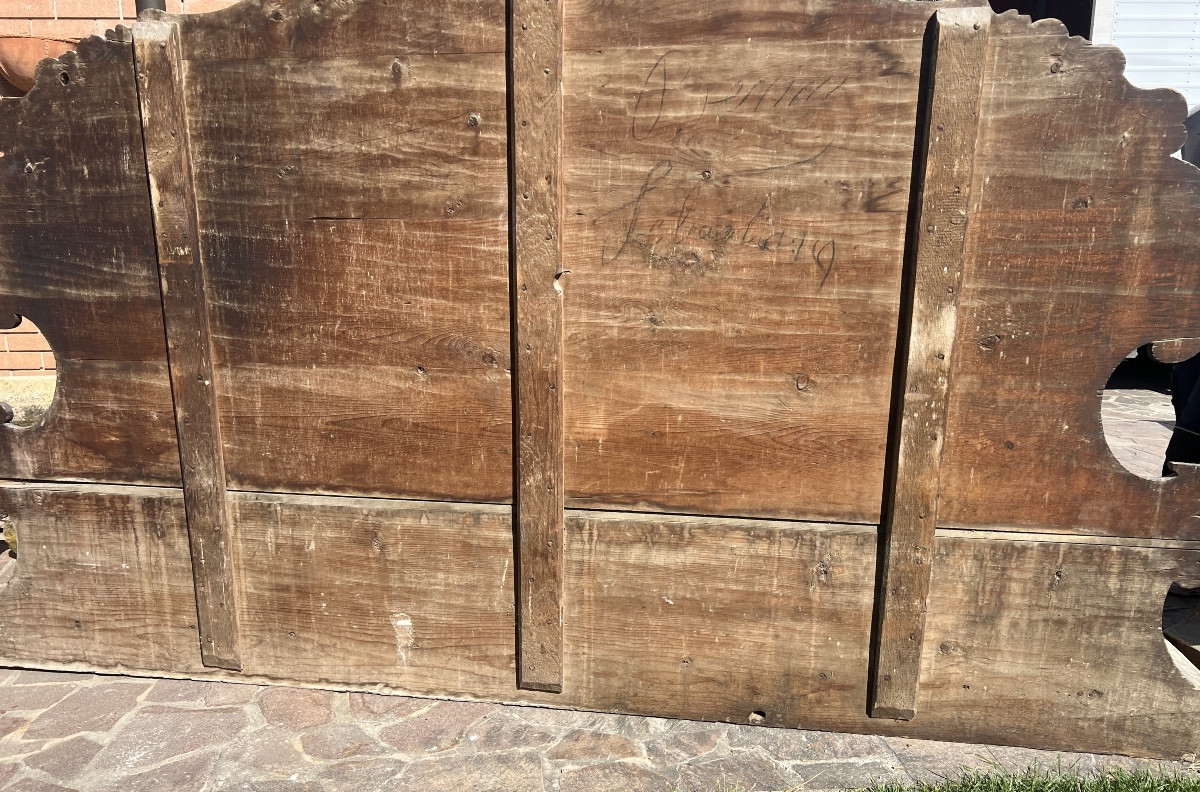 Coppia di panche da palazzo in legno dipinto -photo-4