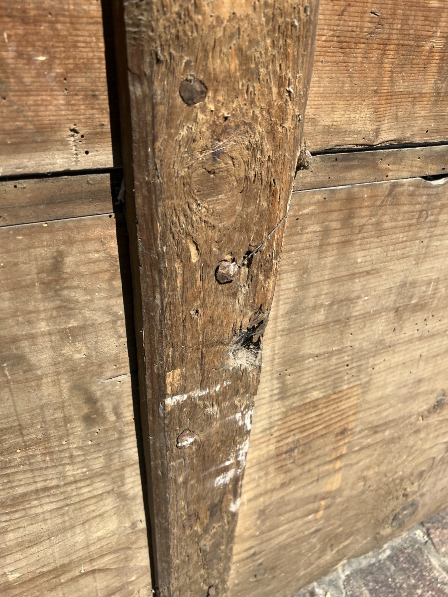 Coppia di panche da palazzo in legno dipinto -photo-5