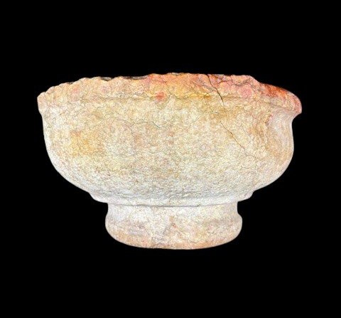 piccola acquasantiera in marmo rosa-photo-3